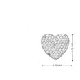 thumbnail image 3 of Diamond Heart Stud Earrings in Sterling Silver, 3 of 4