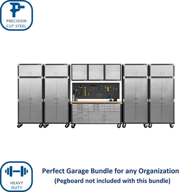 Seville Classics UltraHD 12-Piece Steel Garage Cabinet Storage Set