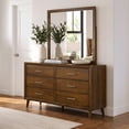 thumbnail image 1 of Zuma 6-Drawer Dresser & Mirror in Walnut, 1 of 8