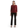 thumbnail image 4 of Rafaella Women's 3/4 Sleeve Boatneck Top, 4 of 11