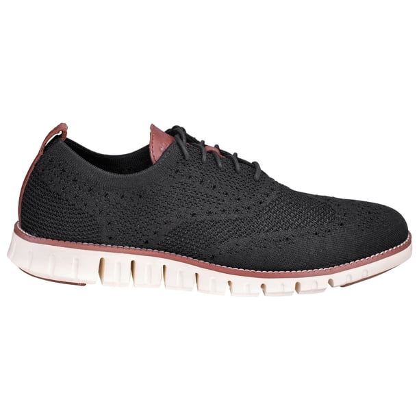 Cole Haan Zerogrand Wingtip Oxford Shoes Black Suede Red Accents Mens 12 Cole Haan 2.ZeroGrand Mens 13M Laser Wingtip Black Leather  main image 4