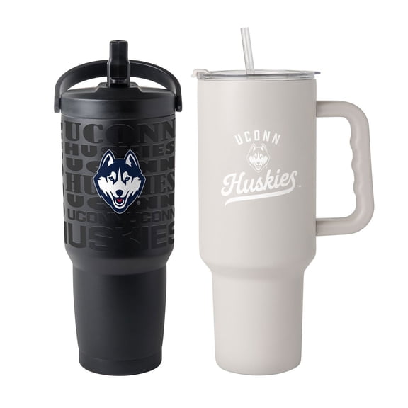 Logo Brands UConn Huskies Stainless Steel Tumbler Set