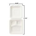 thumbnail image 2 of Earth Table Compostable Standard Paper Take-Out Container, 3-Compartment, 50 ct., 2 of 4