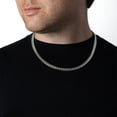 thumbnail image 5 of Polished Miami Cuban Chain Necklace in Sterling Silver, 7mm, 5 of 8
