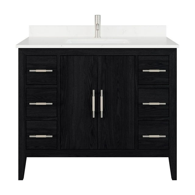 Vienna Bathroom Vanity with Power Bar and Drawer Organizer, Multiple Sizes / Colors