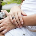 thumbnail image 6 of Black Round Tahitian Pearl and 0.22 CT. Diamond Halo Vintage Ring in 14K Gold, 6 of 6