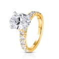 thumbnail image 2 of Lab Created Oval Cut Diamond Ring In 18K Gold, 2 of 5