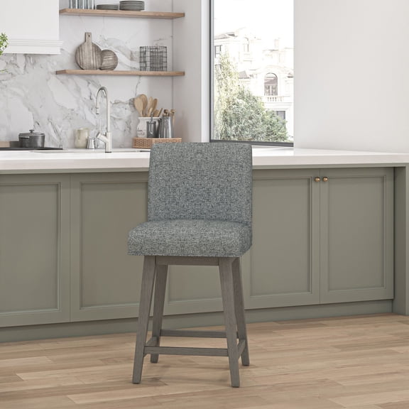 HH2 Home Parson Wood Adjustable Height Swivel Bar Stool