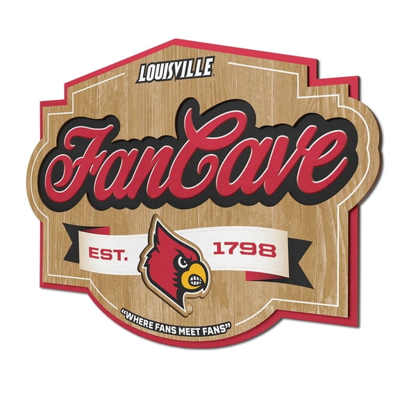 YouTheFan Louisville Cardinals 17"x12.5" 3D Multi-Layered Fan Cave Sign