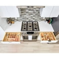 thumbnail image 2 of iDesign Renewable Paulownia Wood Collection Expandable Flatware And Cutlery Tray, 15" x 13.6"-23.5", 2 of 10