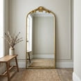 thumbnail image 2 of Azalea Park 36" x 72" Antique Gold Filigree Style Metal Leaner Floor Mirror, 2 of 7