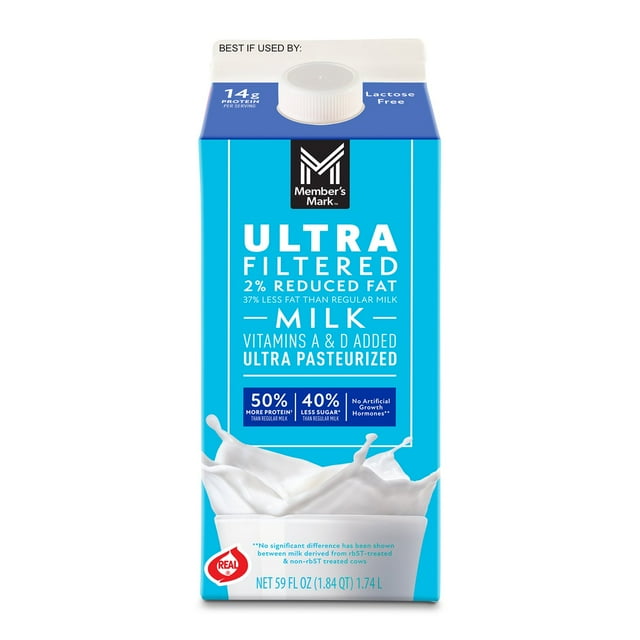 Members Mark 2% Ultra Filtered Milk, 59 fl. oz.