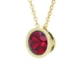 thumbnail image 2 of Round Cut Gemstone Bezel Pendant in 14K Gold, 2 of 6