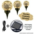 thumbnail image 2 of Deck Impressions Multi-Size Solar/USB LED Crackle Glass Globe Lights, 3-Pack, 2 of 6