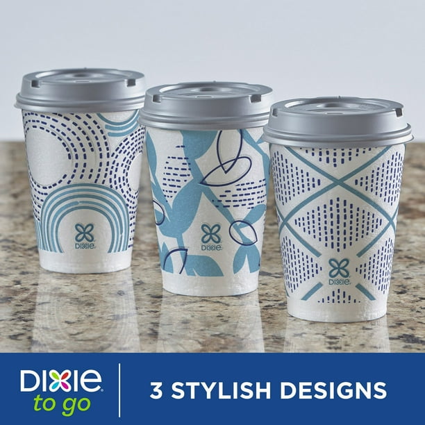 Dixie® To Go 12 oz. Paper Cup with Leak-Resistant Lid, 92 ct