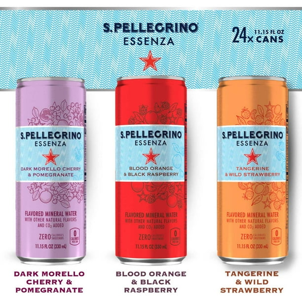 S.Pellegrino Essenza Flavored Mineral Water Variety Pack, 11.15 fl
