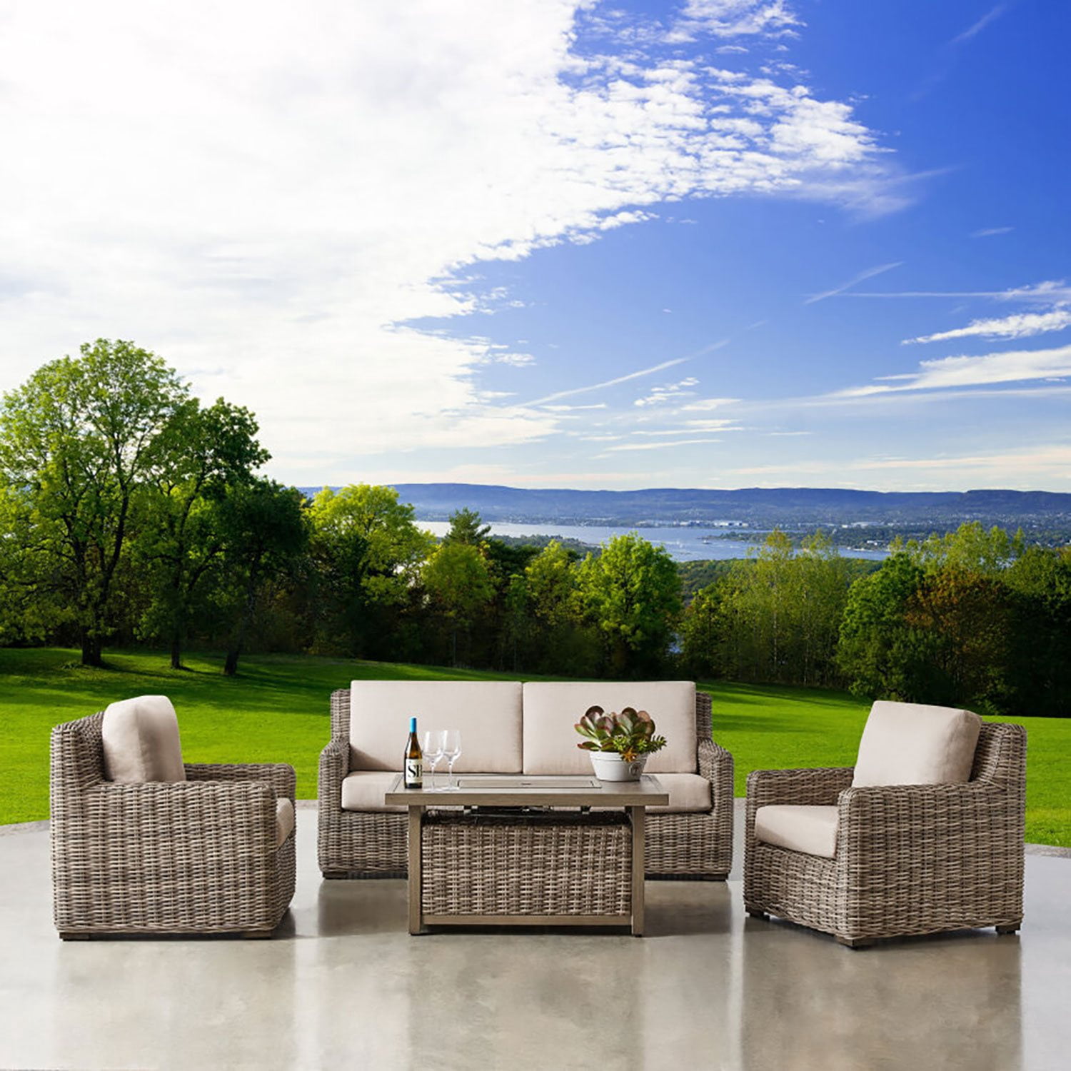 Member's Mark Halstead Standard Fire Seating Set with Sunbrella