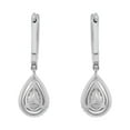 thumbnail image 5 of 0.96 CT. T.W. Round Cut Pear Shape Halo Diamond Dangle Earrings in 14K Gold, 5 of 7