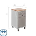 thumbnail image 2 of Seville Classics UltraHD Interlocking 2-Drawer Rolling Storage Cabinet, 20"W x 18"D x 34.5”H, 2 of 17