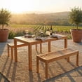 thumbnail image 5 of Cambridge Casual Sonoma Teak Outdoor Dining Patio Set, 3pc, 5 of 13