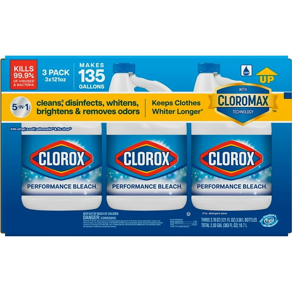 Clorox Performance Bleach, 3 ct., 363 fl. oz.