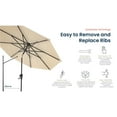 thumbnail image 9 of Above 9' Patio Market Umbrella OneClick Gen2 with Push Button Tilt, 9 of 9