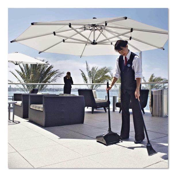 オーダー品　黒い羽の豪華バングル&リボンフロート Rubbermaid Commercial Lobby Pro Upright Dust Pan with Wheels Black