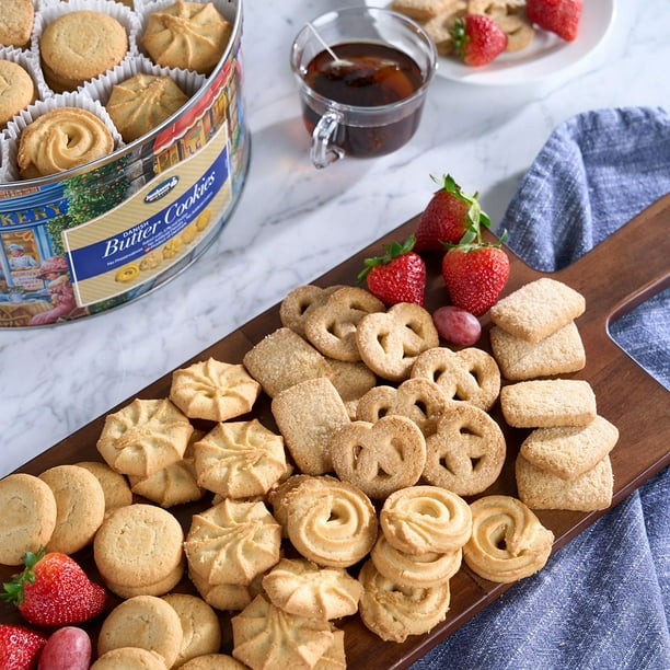 クッキー Jacobsens Original Premium Danish Butter Cookie Tin, 3.5 lbs