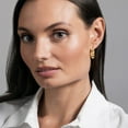 thumbnail image 5 of Neuhardt Pyramid Hoop Earrings in 18K Gold Vermeil, 5 of 7