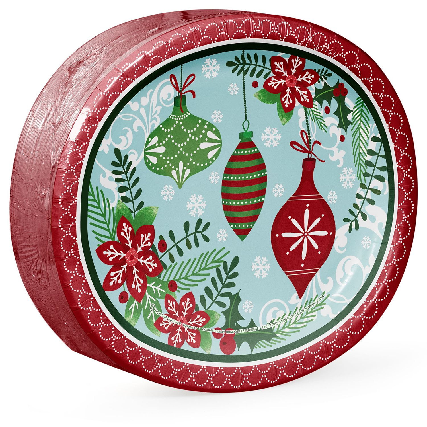 Member's Mark Holiday Oval Paper Plates, 10