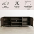 thumbnail image 2 of Alix 72" Multi-Use Media and TV Console, Light Brown, 2 of 8