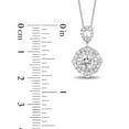 thumbnail image 7 of 1.10 C.T. T. W. Round Cut Double Halo Diamond Pendant in 18K Gold, 7 of 7