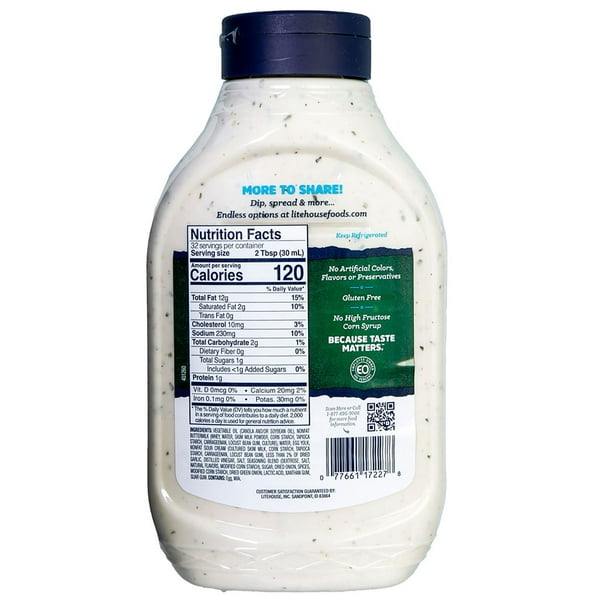 Litehouse Homestyle Ranch Dressing and Dip, 32 fl. oz. - Samsclub.com Litehouse Homestyle Ranch Dressing and Dip, 32 fl. oz. - Samsclub.com
