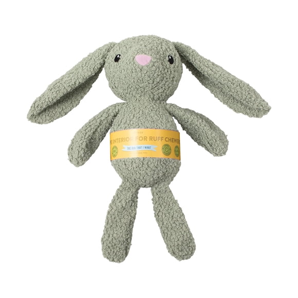 Jumbo Plush Bunny Dog Toy with TPR Ball & Rope
