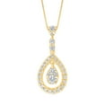 thumbnail image 1 of 0.46 CT. T.W. Round Cut Tear Drop Diamond Pendant Necklace in 14K Gold, 1 of 3