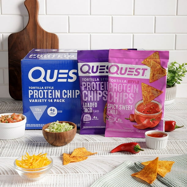 セリカット プレス V2 （14g x 50袋) Quest Tortilla-Style 19g Protein Chips, Variety Pack, 14 ct