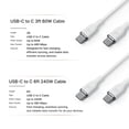 thumbnail image 2 of Member's Mark Premium Silicone USB-C to USB-C Cable Set, 2-pk. (3' 60W & 6' 240W), 2 of 6