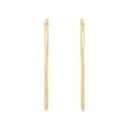 thumbnail image 3 of High Polish Round Tube Hoop Earrings in 14K Gold, 3 of 5