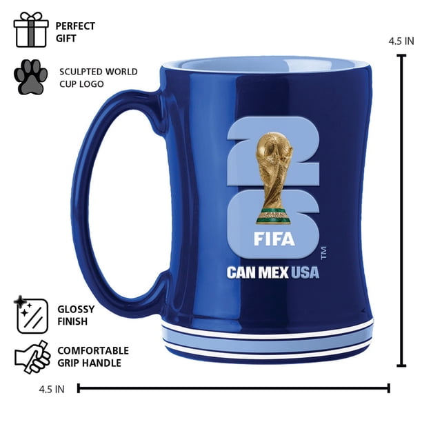 World Cup 2026 Host Country 14oz Relief Mug Set, Assorted