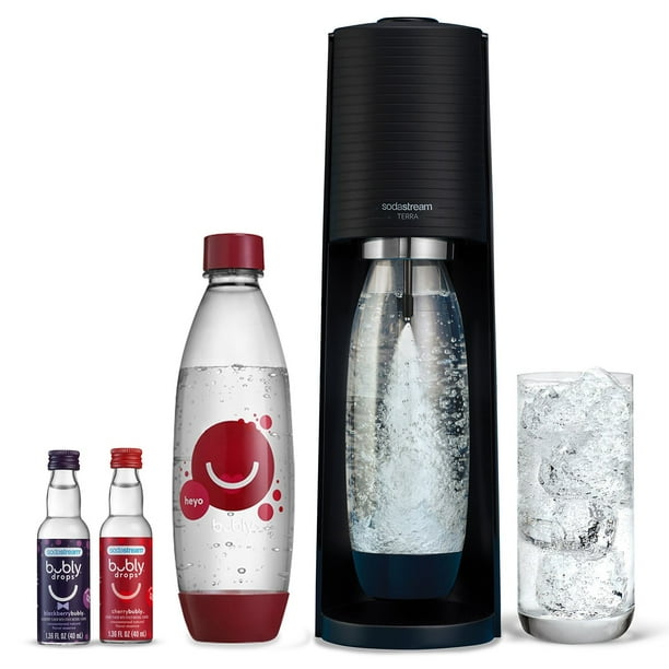 SodaStream Terra Starter Kit with Cherry Bubly Designed Bottle SodaStream Terra Starter Kit with Cherry Bubly Designed Bottle