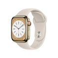 thumbnail image 1 of Apple Watch Series 8 GPS + Cellular 41mm Stainless Steel Case with Sport Band and Band Size, 1 of 10