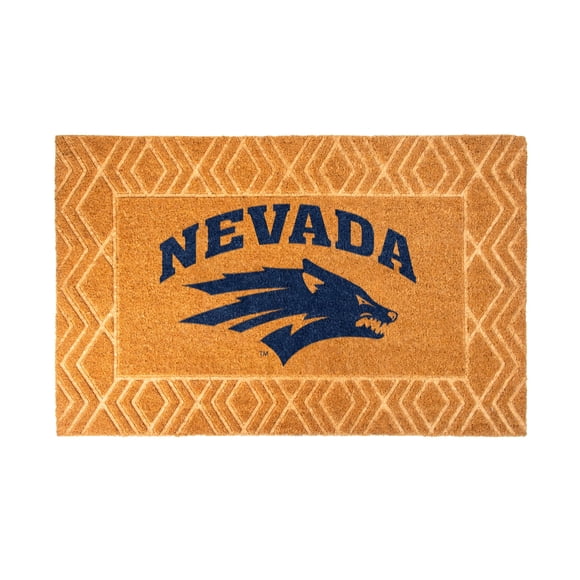 Logo Brands Nevada Wolf Pack Coir Outdoor Mat