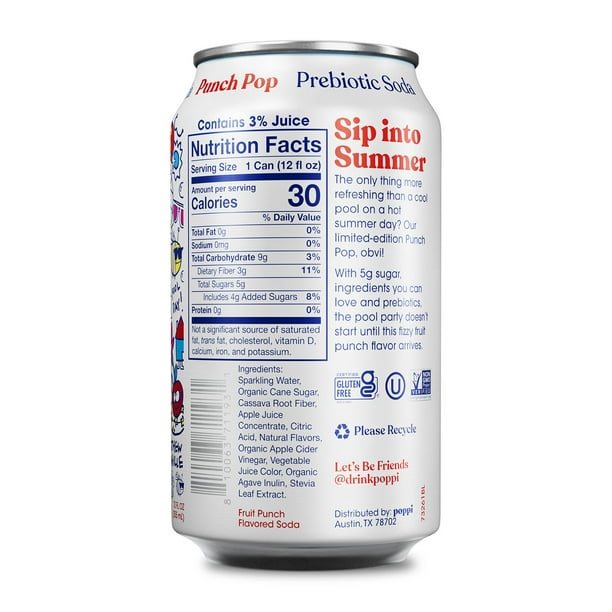 poppi Prebiotic Soda Punch Pop 12 fl. oz., 15 pk. - Samsclub.com