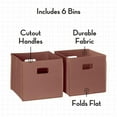 thumbnail image 3 of RiverRidge Folding Bins Cube Storage Cubbies, Set of 6 Playroom Organizers, 3 of 6
