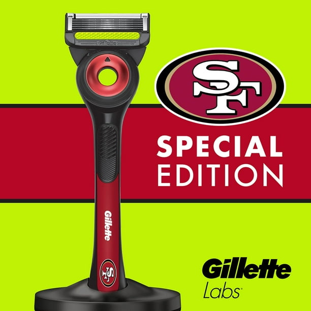 Gillette Labs NFL San Francisco 49ers Men's Razor, Handle + 8
