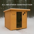 thumbnail image 8 of Backyard Discovery 2-4 Person Cedar Outdoor Cabin Sauna with Electric Heater and Glass Door, 8 of 14