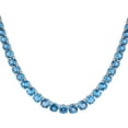 thumbnail image 3 of Graduated Gemstone Tennis Necklace in Sterling Silver, 3 of 9