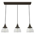 thumbnail image 2 of Hunter Cypress Grove Glass 3 Light Pendant Light Fixture, Round Cluster and Linear Cluster, 2 of 9