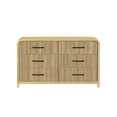 thumbnail image 4 of Society Den Woodridge 6-Drawer Dresser and Mirror in Natural, 4 of 8