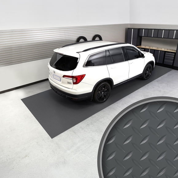 G-Floor 8.5' x 22' Slate Grey Garage and Utility Flooring - Diamond Tread